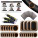 Exppsaf Bike Tire Repair Kit - Bycicle Inner Tube Puncture Patch Kits with 33PCS Vulcanizing Patches,Metal Rasp, for Motorcycle BMX Cycling MTB Road Mountain Bicycle