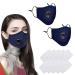 1ABOVE Two-Face Mask With Ten Air Filters Cotton | Reusable | Washable | Face Mouth Cover with Flexible Bands (2 Masks + 10 Filters) Navy Blue