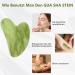 GUGUG Gua Sha Stone & Jade Roller Set - Reduce Puffiness & Enhance Skincare - Green - International Shipping - Buy Online on GoSupps.com