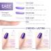 Gellen Gel Nail Polish Kit - 6 Colors Summer Set | Blues & Purples | Soak Off Manicure DIY Salon | Light Violet Ice Crystals - Buy Online on GoSupps.com