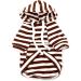 Zweitea Dog Hoodie Shirts for Small & Medium Dogs | Striped Puppy Clothes Soft Sweatshirt & Short Sleeve T-Shirt for All Seasons - XS Coffee - Buy Online on GoSupps.com