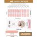 Kalolary 20PCS Luminous Glitter Gel Nail Polish Strips - Glow in the Dark Adhesive Full Wrap Sticker Set with Nail File - Waterproof Pink Gel Nail Wrap Stickers - Buy Online on GoSupps.com