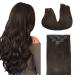 Doores clip in extensions real hair dark brown 60cm 24 inch 7 pieces 120g remy human clips in hair extension human hair natural real hair extensions thick hair 60cm-12m-12m-12m -120g #2 dark brown