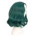 Mapofbeauty 14 Dark Pine Green Short Curly Bob Wig | Synthetic Wavy Hair for Parties & Cosplay - Buy Online on GoSupps.com