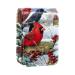Lipstick Case Leather Lip Gloss Lipstick Organizer with Mirror Mini Lipstick Holder Bag Winter Red Bird Snow J616a3kaya