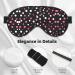 SSIMOO Black Polka Dots Soft Sleep Eye Mask | Breathable Travel Eye Patch for Women | Perfect for Relaxation - Buy Online on GoSupps.com