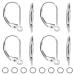 TOAOB 8pcs 925 Sterling Silver Leverback French Earring Hooks Hypoallergenic Dangle Earwire Findings 16x9mm with Jump Rings for Jewelry Making