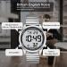 Hearkent Atomic Digital Talking Watch with British English Voice and Big Numbers - Radio-controlled Watch for Elderly or Blind with Elastic Silver Band - Buy Online on GoSupps.com
