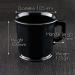 Haryali London Black Shaving Mug - Vintage Style with Knob Handle Design - Heavy Bottom, Impact-Resistant Plastic - For All Genders - Shaving Soap Accessory - Buy Online on GoSupps.com