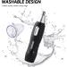Painless Nose Hair Trimmer for Men & Women - Double-Edge Stainless Steel Blades - Easy Cleansing & Waterproof - Black - Buy Online on GoSupps.com