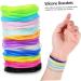 UPKOCH 750 Pcs Bracelet Hair Bands Elastic Hair Ties Disco Bracelets Neon Jelly Bracelets Color Hair Ribbons Wrist Armbands Silica Shine Hair Ring - Buy Online on GoSupps.com