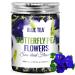 BLUE TEA - Butterfly Pea Flower Tea (1.76 Oz - 150 cups/150 Drink) | NATURAL COLORANT for Food, Iced Teas, Coolers, Cocktails | Food Grade Recyclable PET Jar | NON GMO | Gluten Free - FARM PACKED | For Beverage | For Gift