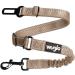 38-95cm Wuglo dog belt for the car - dogs buckle with an elastic belt - durable & safe car safety belt clip - universal dog straps (beige) beige_