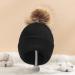Shop Black Fleece Winter Hat for Toddlers (2-6 Years) | Warm Soft & Cozy Thermo Neck Warmer & Ear Protector - Buy Online on GoSupps.com