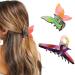 Fashey Hair Claw Clips Acrylic Butterfly Hair Claws Nonslip Green Claw Clips Strong Hold Hair Jaw Clips Hair Accessories for Women and Girls(Pack of 2) (C)