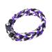 MapofBeauty 22 Inch 3 Rope Sport Ropes Nylon Braided Rope Three Color Necklace Black/White/Purple