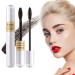Lengthening Mascara | Black Volume and Length | Mascara Extensions Eye Makeup Feathery Soft Full Lashes for Lifting Curling Pochy Brown