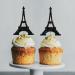 Eiffel Tower Cupcake Toppers Wedding Party Decor Bridal Shower Dessert Cupcake Toppers Paris Themed Birthday Party Decoration - Black Glitter - Buy Online on GoSupps.com