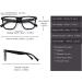 GLINDAR Blue Light Blocking Glasses - Oversized Square Computer Glasses for Women Men, Reduce Eye Strain, Black - Buy Online on GoSupps.com