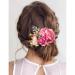 Cinaci 4 Pack Pink Flower Metal Hair Combs Slides with Big Rose Floral - Wedding Bridal Hair Accessories for Women - Buy Online on GoSupps.com