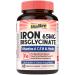 Vitalibre Iron Supplement for Women and Men, Iron Bisglycinate, 65mg Elemental Iron, Non-Constipating, with Vitamins C B6 B12 Folate & Beet Root, 60 Caps