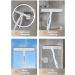 papasgix Window Cleaning Equipment with Spray Telescopic Window Cleaner Kit Water Fed Window Cleaning Pole Window Wiper Shower Squeegee Glass Cleaner for Indoor/Outdoor Windows Blue 3pad Set 35CM - Buy Online on GoSupps.com