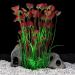 QUMY Large Aquarium Plants Artificial Plastic Fish Tank Plants Decoration Ornament for Fish A-red 15.7 Inches