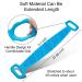 Silicone Bath Body Brush Back Scrubber Exfoliating Strap | Long Handle Shower Towel Belt - Blue - Buy Online on GoSupps.com