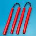 MSgumiho Flexible Polyurethane Rubber Nunchucks Nunchaku - High Hardness & Elasticity, Reflective Climbing Rope, Durable for Kids, Adults & Pros - Red - Buy Online on GoSupps.com