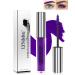 Tinted Brow Mascara Gel-1Pcs Long-lasting Waterproof Smudge-proof Purple Eyebrow Glue Colored Liquid Mascara Tinted Brow Filler Length Curly Mascara for Women Halloween Eye Makeup-08