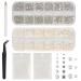 5820 pieces of rhinestones nails glitter stones nails and semicircular pearls from crystal rhinestones flatback nail stones with tweezers and pen for nail/diy (several sizes and colors) 5820 pieces white