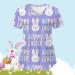 Foldap Easter Nurse Uniforms for Women: Cute Patterned Short Sleeve V-Neck Tee with Pockets | Breathable Plus Size Shirts - Large, C1-purple - Buy Online on GoSupps.com