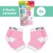 ZenToes Moisturizing Heel Socks - 2 Pairs Gel Lined Toeless Spa Socks for Dry, Cracked Heels - Heal While You Sleep - Regular Pink - Buy Online on GoSupps.com