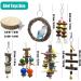 Chikanb 7-Pack Parrot Toys African Grey Parrots Swing Chewing Hanging Toy Colorful Bell Hammock Ladder Perch Platform Chewing Toys for Parakeets Cockatiels Macaws Love Birds Finches Little Birds - Buy Online on GoSupps.com