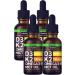 (4 Pack) Organic Vitamin D3 K2 Drops w MCT Oil Omega 3, 5000 IU, Maximum Strength Vitamin D Liquid 5000 IU, No Fillers, Non-GMO Liquid D3 for Faster Absorption & Immune Support, Unflavored, 4 Fl Oz Unflavored 1 Fl Oz (Pack…