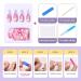 Morily 24pcs Almond Pink Ombre Press On Nails Kit with White Cloud Design - Medium Length Fake Nails for Women and Girls - Buy Online on GoSupps.com