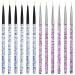 NALCY 12 piece nail art liner brush professional detail brush set acrylic nail brushes nailart brush set detail nail design brush for puncture nail art brush set