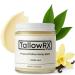 100% Grass-Fed Beef Tallow for Skin Whipped Tallow Honey Balm Pure & Organic Moisturizer for Face & Body with Manuka Honey Jojoba & Calendula Deep Hydration & Soothing (4 oz Vanilla Scented) Vanilla 4 Ounce (Pack of 1)