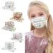 WEXCV 50 pieces Children's mouth protection disposable 3-layer Easter Hase Easter egg printed colorful masks for boys and girls soft dustproof breathable fleece oral nose protection bandana neckerch l a2