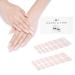 DANNI & TONI Semi Cured Nail Stickers Gel Nail Strips Solid Color Nail Wraps Chic Nude (28 Stickers)