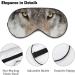 Wolf Big Face Sleep Mask Eye Cover for Sleeping Blindfold with Adjustable Strap Blocks Light Night Travel Nap for Men Women - Buy Online on GoSupps.com