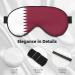 Qatar Flag Soft Eye Mask - Comfortable Light Blocking Sleep Mask for Side Sleepers | Relaxing Pressure-Free Eyemask in Black - Buy Online on GoSupps.com