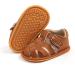RVROVIC Baby Boys Girls Sandals Soft Sole Summer Infant Crib Shoes Lightwight Toddler Prewalker Outdoor Walking Shoes 0-6 Months 1 Brown