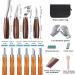 Wood Carving Tools Set with 6pcs SK2 Carbon Steel Knives - Beginner's Kit for Spoon, Bowl, Cup Woodwork | Detail and Hook Carving Knife with Round Handle Design (10pcs) - Buy Online on GoSupps.com