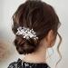 Handcess Bridal Pearls Hair Comb Splitter Rhinestone Star Hair Pieces Crystal Bridal Side Combs Wedding Hair Accessories for Women and Girls - Buy Online on GoSupps.com
