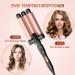 Buy Curling Iron 3 Barrels for Beach Waves - Adjustable Fast Heating Wave Iron for All Hair Types - Rose Gold - Buy Online on GoSupps.com