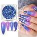 Nail Chrome Powder - Nail Glitter for Gel Nails Flakes Thermal Powder Shimmering Color Changing Mermaid Bright Nail Sequins Sparkly Glitter Flakes Powder Design for Manicure Deco Accessories (0.3g) Color Change: 008