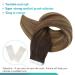 FSHINE Invisible Tape Hair Extensions - 55cm Brown 50g - 20 Pieces Real Hair Balayage #2/3/27 - Buy Online on GoSupps.com