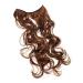 HAPINARY Wavy Hair Extensions Hair Clips for Curly Hair Crown Bows for Girls Ponytail Evil Eye for Car Curly Hair Wigs Straight Human Hair Wig High Temperature Wire Extend Curls 66x26x0.8cm Light Brown