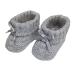 Royal Icon Newborn Baby Boys Girls Booties Baby Booties with Bow Soft Knitted Baby Bootees 0-3 Month Newborn Booties for Babies Ideal for Indoor and Outdoor Use RI354 3 Months Grey